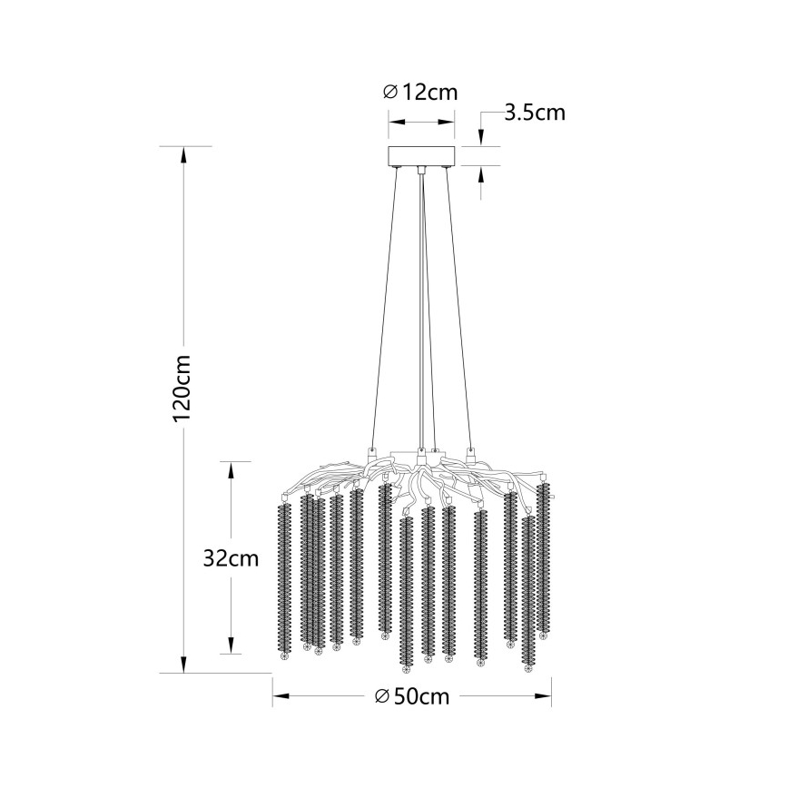 Globo - Suspension LED sur câble 6xG9/8W/230V