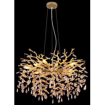 Globo - Lampadario sospeso con cavo 10xE14/40W/230V dorato