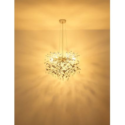 Globo - Lustre suspendu sur câbles 10xE14/40W/230V argenté