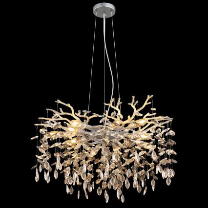 Globo - Lustre suspendu sur câbles 10xE14/40W/230V argenté
