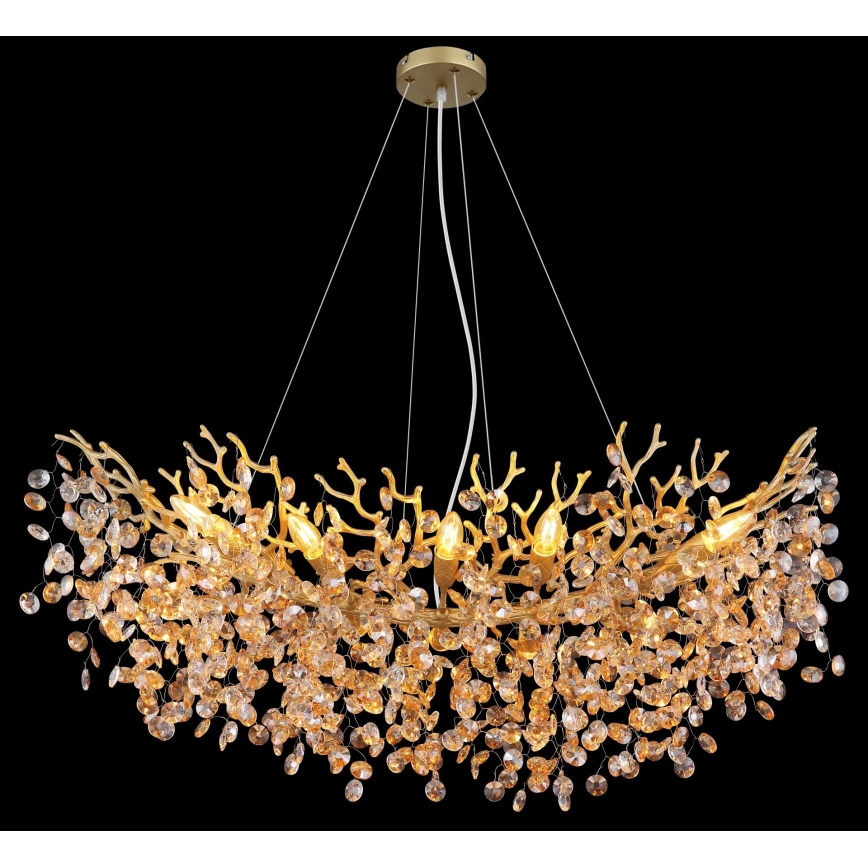 Globo - Lampadario sospeso su cavo 10xE14/40W/230V dorato