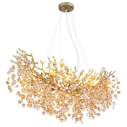 Globo - Lampadario sospeso su cavo 10xE14/40W/230V dorato