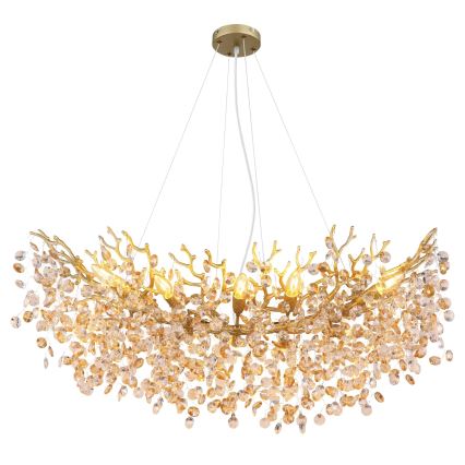 Globo - Lampadario sospeso su cavo 10xE14/40W/230V dorato