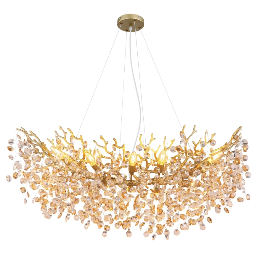 Globo - Lampadario sospeso su cavo 10xE14/40W/230V dorato