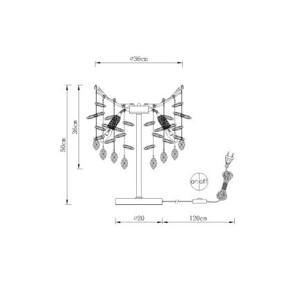 Globo - Tischlampe 3xE14/40W/230V silber