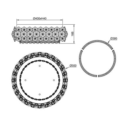 Globo - Plafoniera LED 40W/230V, 4000K, Ø 50 cm