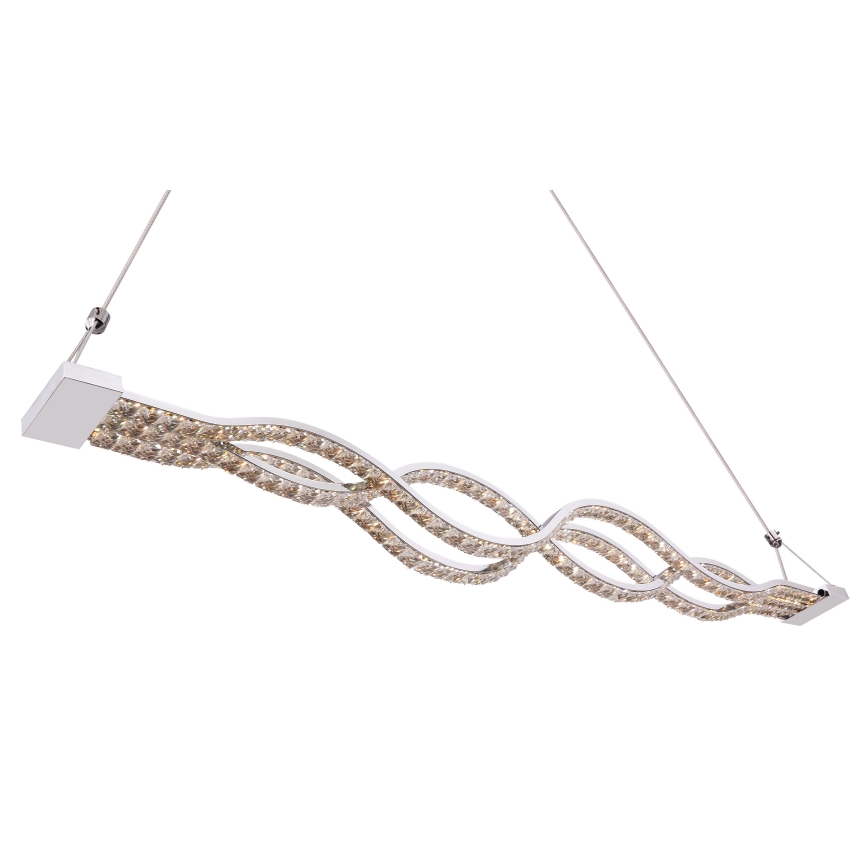 Globo 67109-30 - LED Dimmbare Kristall-Hängeleuchte PILLA 1xLED/30W/230V + Fernbedienung