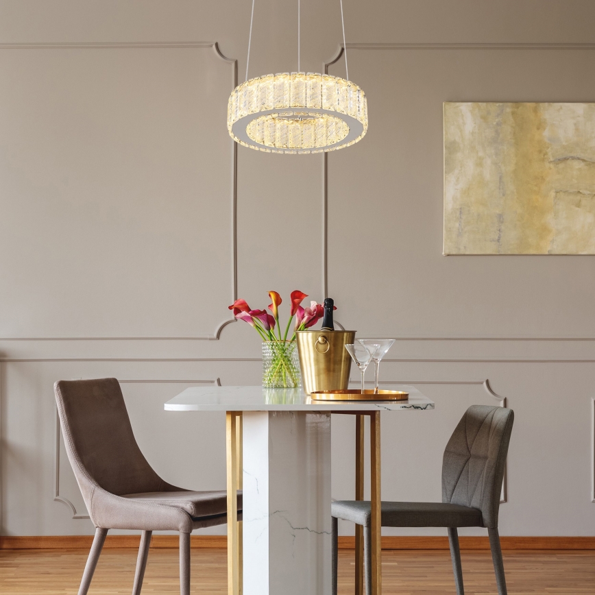 Globo - Lampadario a sospensione con filo LED dimmerabile LED/30W/230V 2700-6000K diametro 30 cm + telecomando