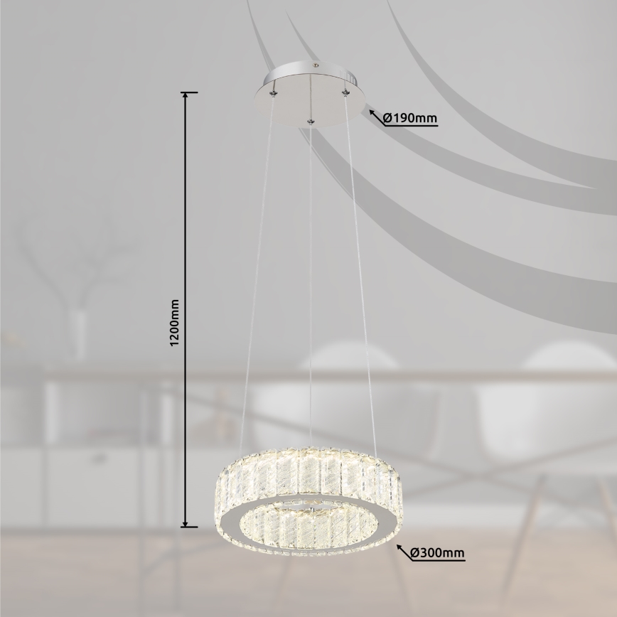 Globo - Lampadario a sospensione con filo LED dimmerabile LED/30W/230V 2700-6000K diametro 30 cm + telecomando