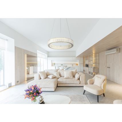 Globo - Dimmbarer LED-Kronleuchter an Aufhängung LED/50W/230V 2700-6000K d 50 cm + Fernbedienung