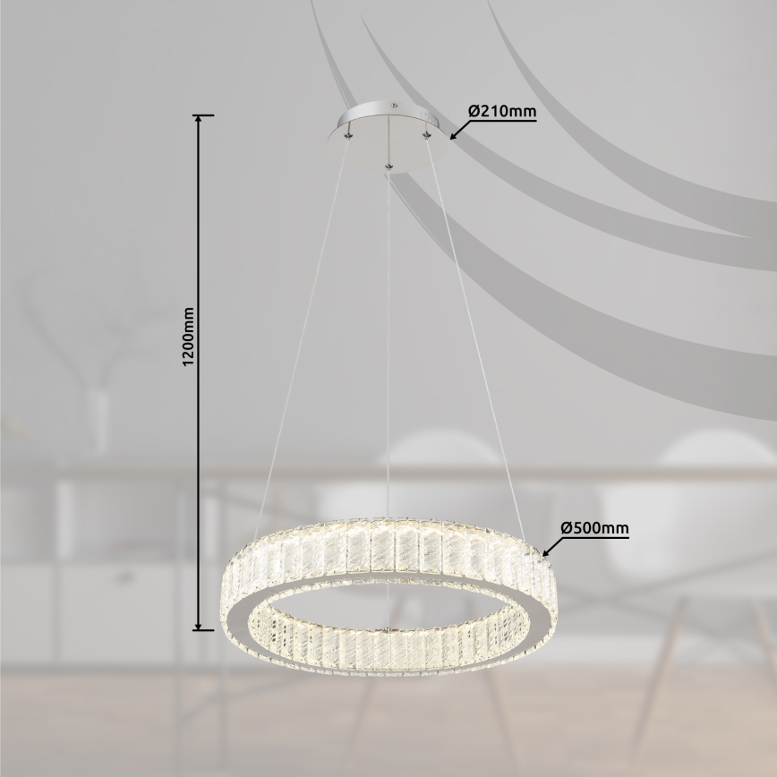 Globo - Lampadario a sospensione con filo LED dimmerabile LED/50W/230V 2700-6000K diametro 50 cm + telecomando