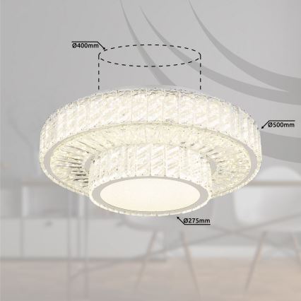 Globo - Plafoniera LED dimmerabile LED/50W/230V 2700-6000K diametro 50 cm + telecomando