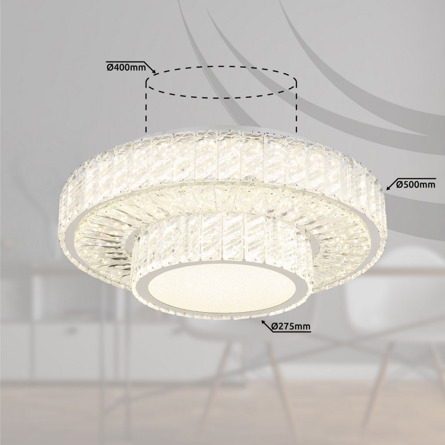 Globo - Plafoniera LED dimmerabile LED/50W/230V 2700-6000K diametro 50 cm + telecomando