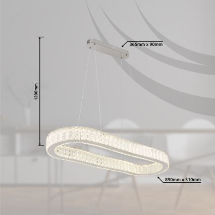 Globo - Lampadario a sospensione con filo LED dimmerabile LED/58W/230V 2700-6000K + telecomando