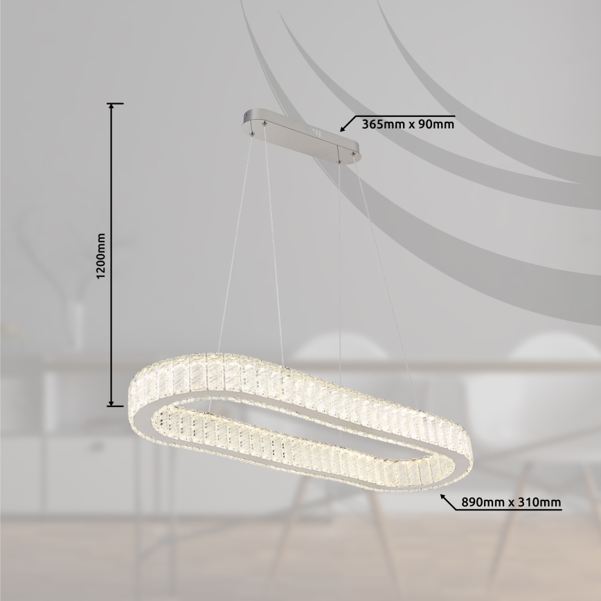 Globo - Lampadario a sospensione con filo LED dimmerabile LED/58W/230V 2700-6000K + telecomando
