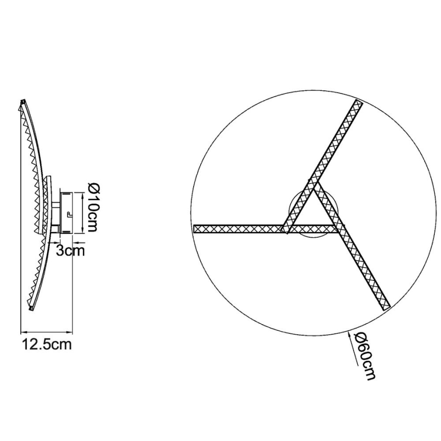 Globo - LED-Aufbaukronleuchter LED/18W/230V 2700/4000/6000K
