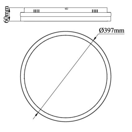 Globo - Lampada da soffitto LED/40W/230V 3000/4000/6000K diam. 39,7 cm