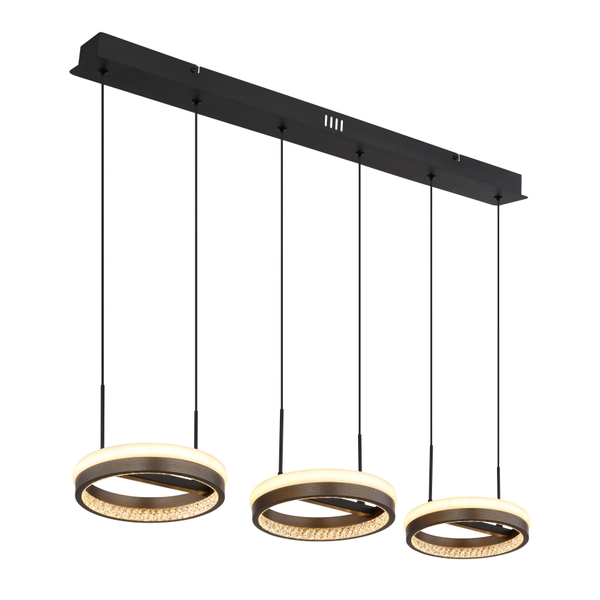 Globo - LED-Hängeleuchte LED/40W/230V 3000/4000/6000K braun