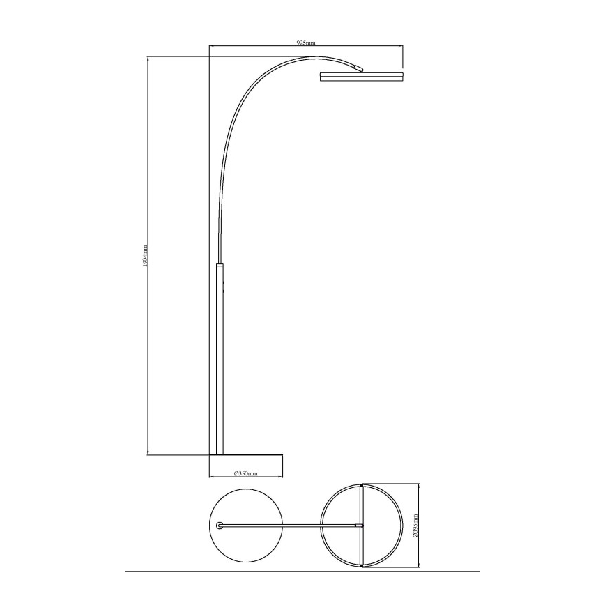 Globo - LED-dimmbare Touch-Stehleuchte LED/24W/230V 3000-6000K