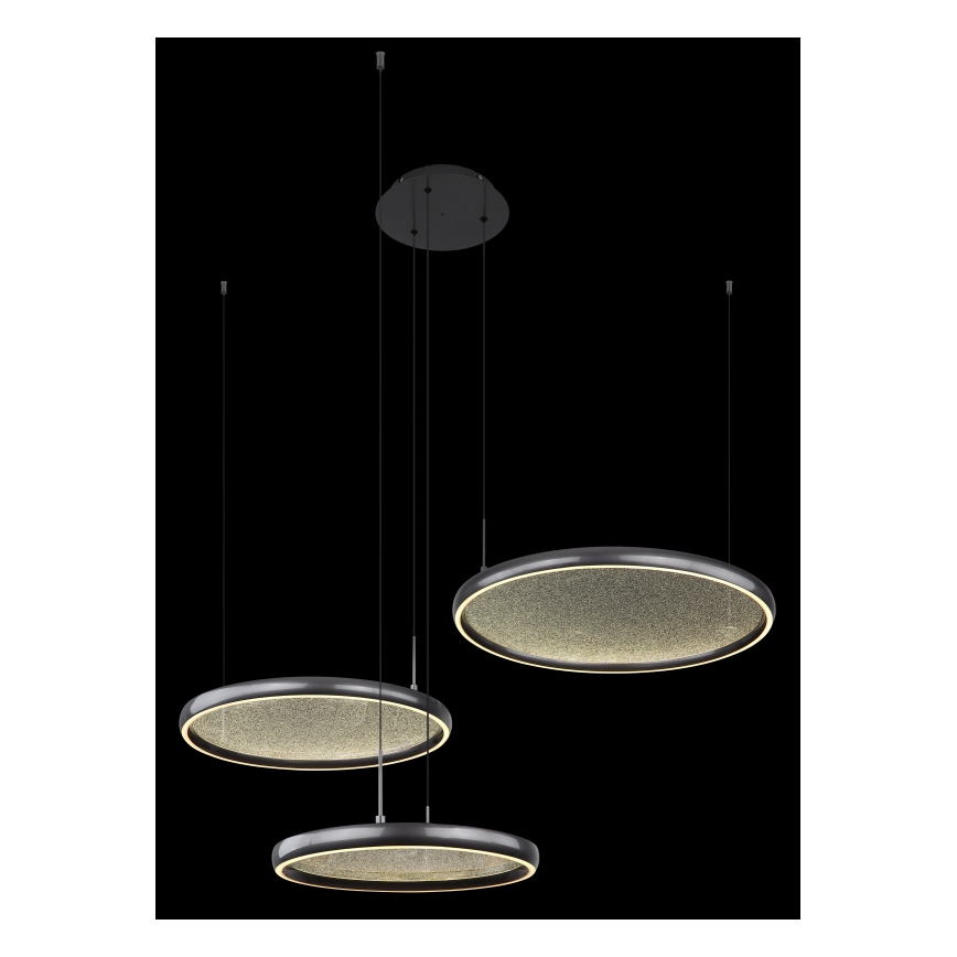 Globo - Dimmbare LED-Hängeleuchte LED/55W/230V 2700-6000K schwarz + Fernbedienung