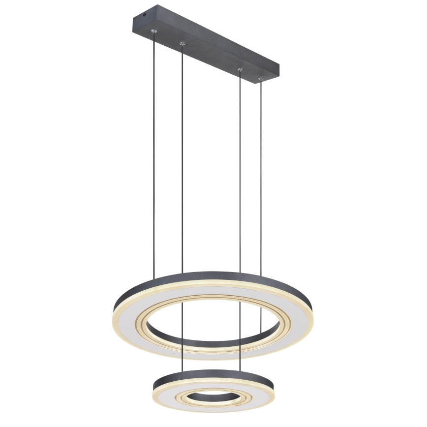 Globo - Suspension filaire à intensité variable LED/50W/230V 2700-6000K d. 50 cm noir + Télécommande