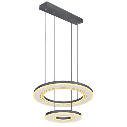 Globo - Suspension filaire à intensité variable LED/50W/230V 2700-6000K d. 50 cm noir + Télécommande