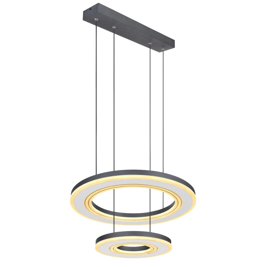 Globo - Suspension filaire à intensité variable LED/50W/230V 2700-6000K d. 50 cm noir + Télécommande