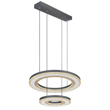 Globo - Suspension filaire à intensité variable LED/50W/230V 2700-6000K d. 50 cm noir + Télécommande