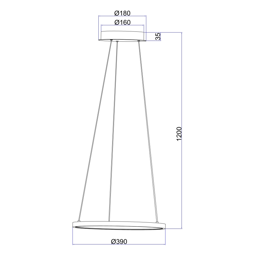 Globo - Suspension filaire LED/19W/230V