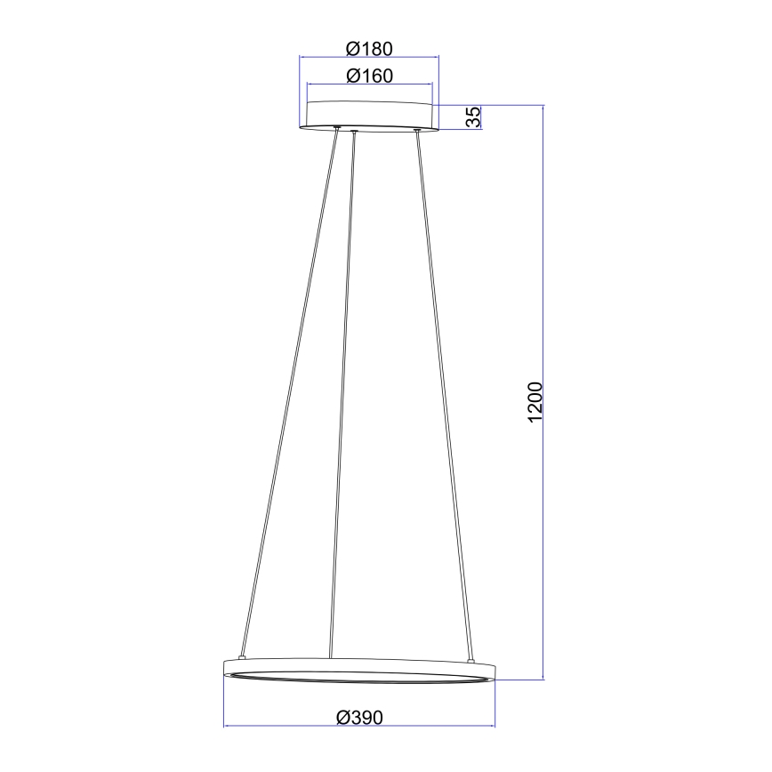 Globo - LED-Hängeleuchte an Schnur LED/19W/230V