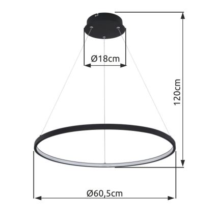 Globo - Suspension filaire LED/29W/230V