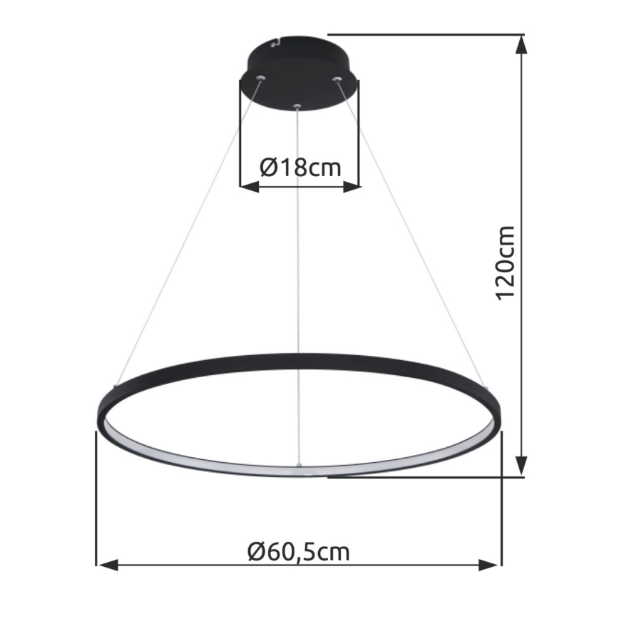 Globo - Suspension filaire LED/29W/230V