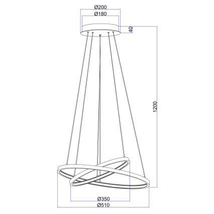 Globo - Lampadario a sospensione con filo LED dimmerabile 2xLED/21W/230V