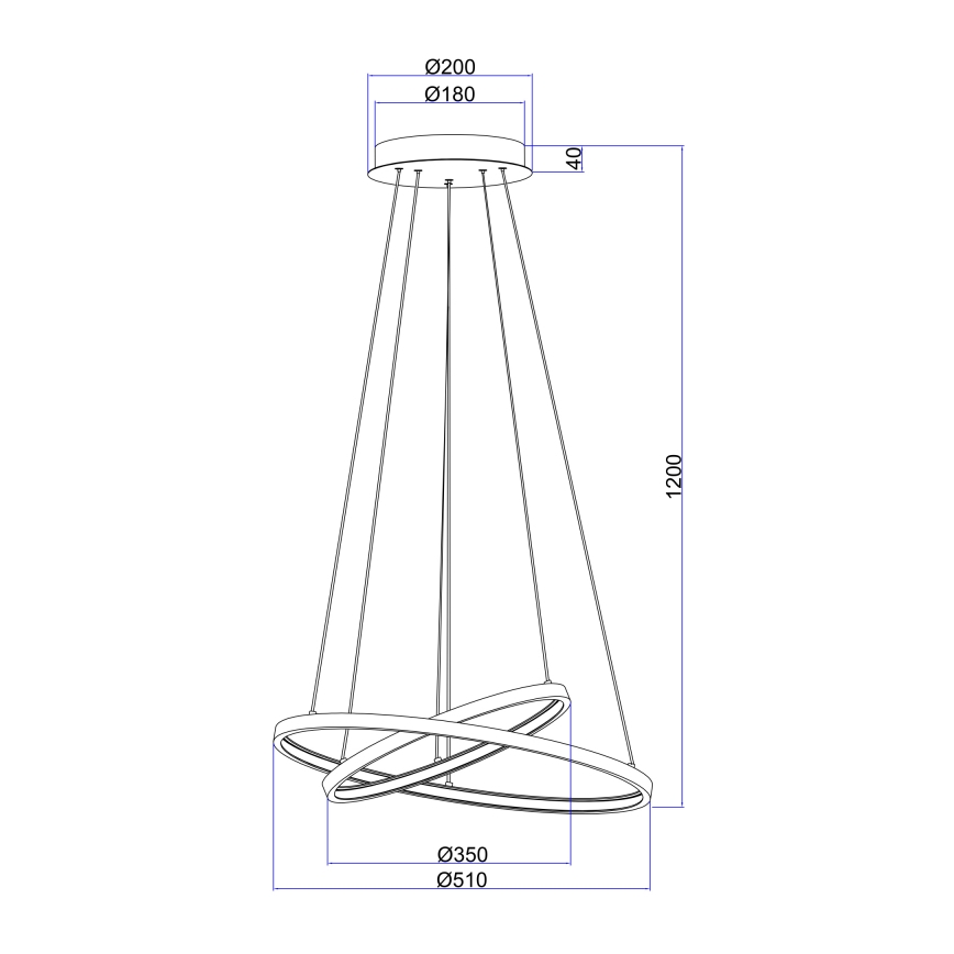 Globo - Lampadario a sospensione con filo LED dimmerabile 2xLED/21W/230V