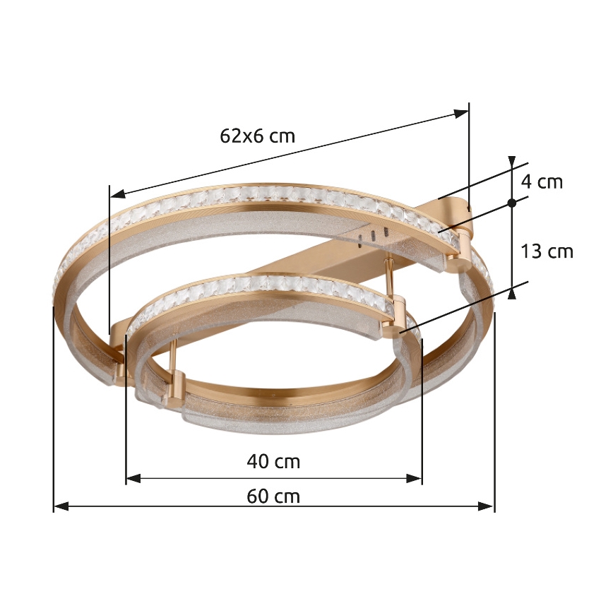 Globo - Lampada da soffitto dimmerabile LED/78W/230V 2700K-6000K con telecomando