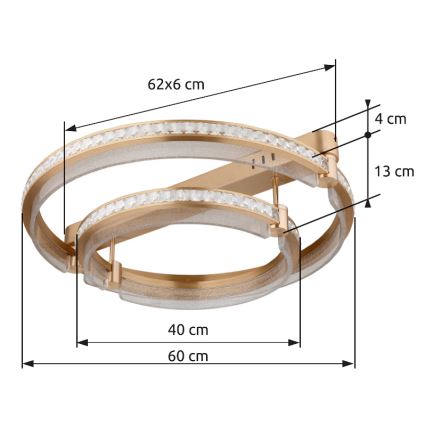 Globo - LED dimmbare Deckenleuchte LED/78W/230V 2700K-6000K + Fernbedienung