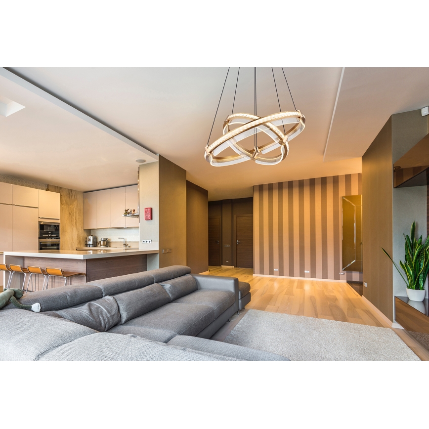 Globo - LED Dimmerabile cristallo lampadario su filo LED/78W/230V 2700K-6000K + telecomando
