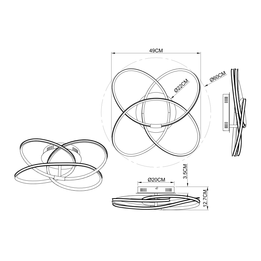 Globo - LED Plafonnier LED/30W/230V