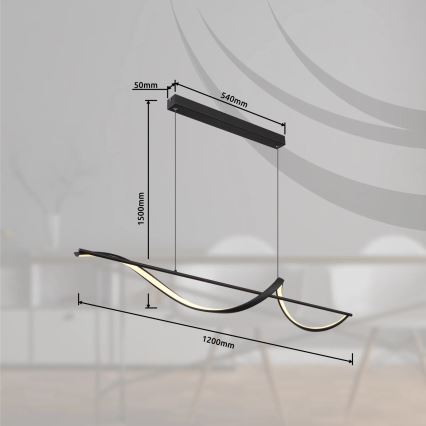 Globo - LED-Hängeleuchte LED/24W/230V 3000K schwarz