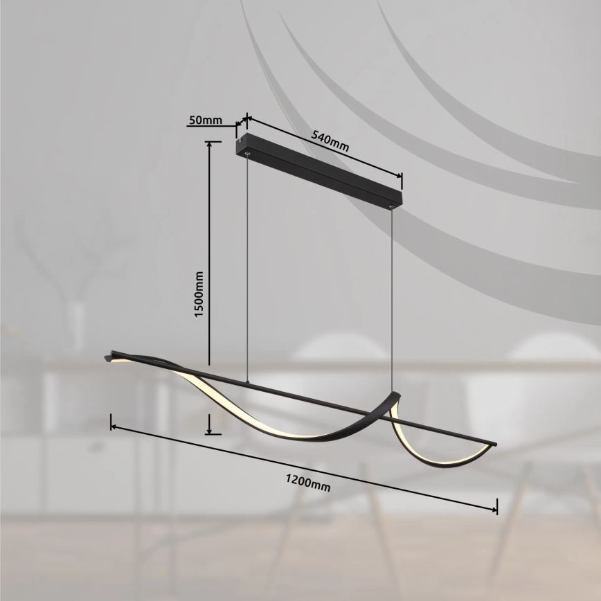 Globo - LED-Hängeleuchte LED/24W/230V 3000K schwarz
