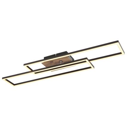 Globo - Plafonnier LED/30W/230V 3000K 60x80 cm noir