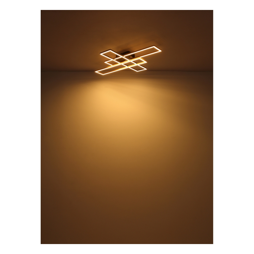 Globo - Plafonnier LED/30W/230V 3000K 60x80 cm noir/doré