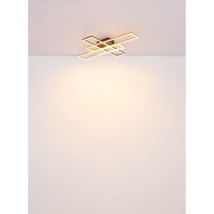 Globo - Plafonnier LED/30W/230V 3000K 60x80 cm noir/doré