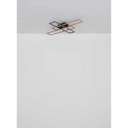 Globo - Plafonnier LED/30W/230V 3000K 60x80 cm noir/doré