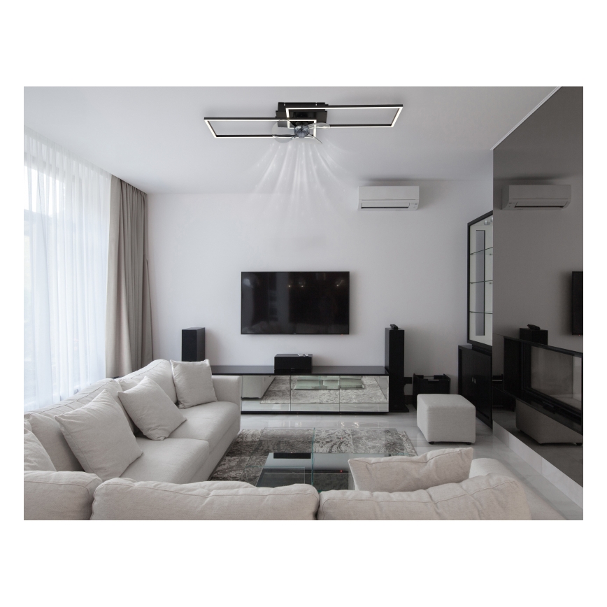 Globo - Dimmbare LED-Deckenleuchte mit Ventilator LED/38W/230V 3000-6500K + Fernbedienung