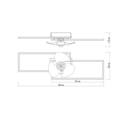 Globo - Dimmbare LED-Deckenleuchte mit Ventilator LED/38W/230V 3000-6500K + Fernbedienung