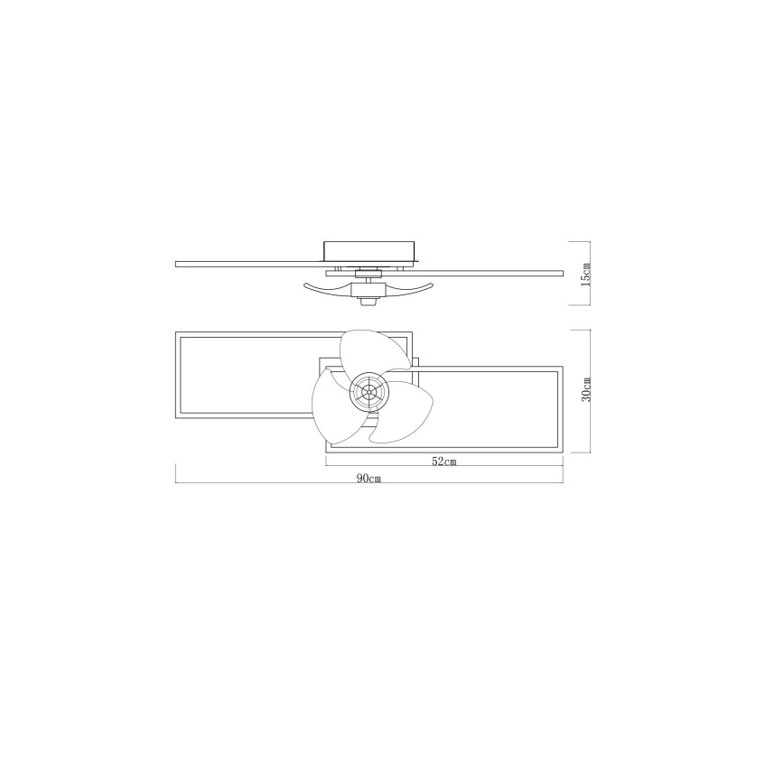Globo - Dimmbare LED-Deckenleuchte mit Ventilator LED/38W/230V 3000-6500K + Fernbedienung