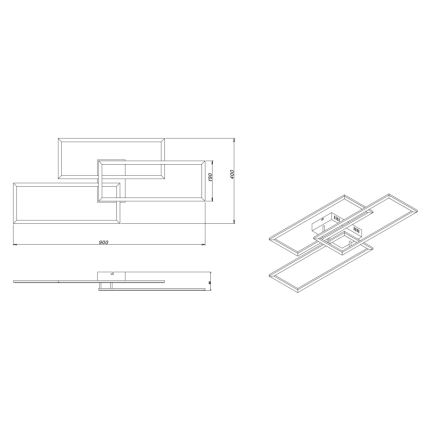 Globo - LED dimmbare Deckenleuchte LED/58W/230V 3000-6000K + Fernbedienung