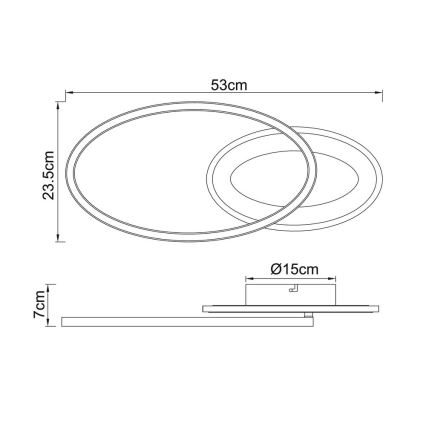 Globo - LED Deckenleuchte LED/24W/230V