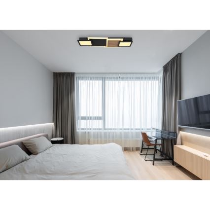 Globo 67279-30 - Plafonnier LED CAROLINE LED/30W/230V 25x71,5 cm beige/noir